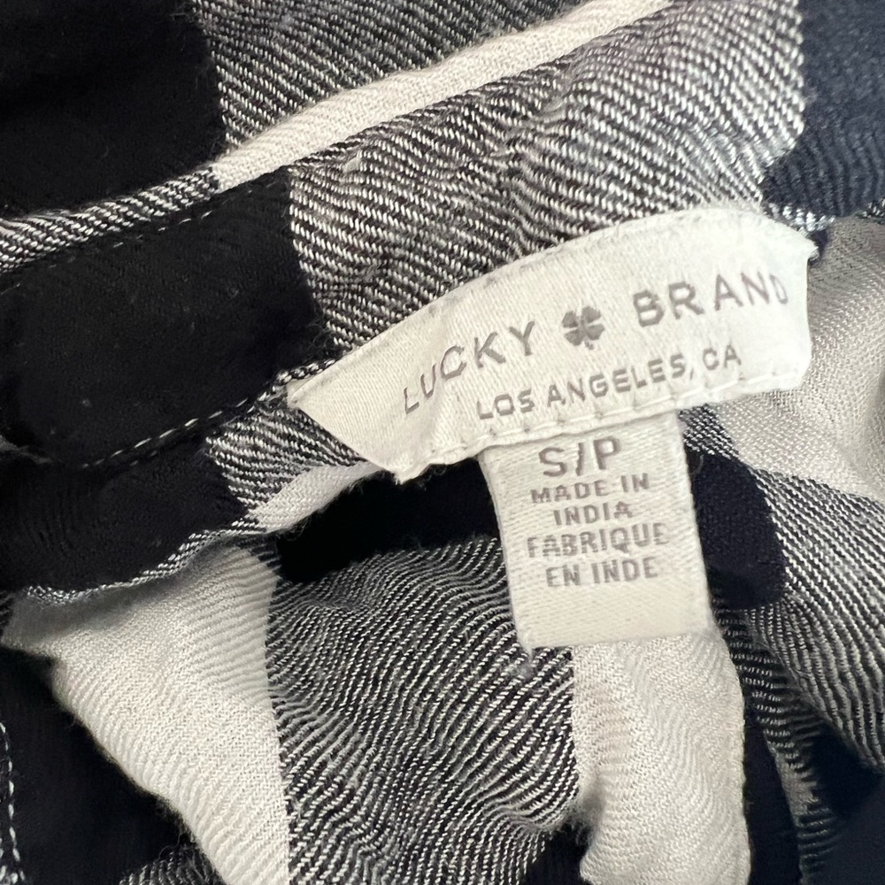 Lucky Brand Buffalo Plaid Print Top - Picture 4 of 6